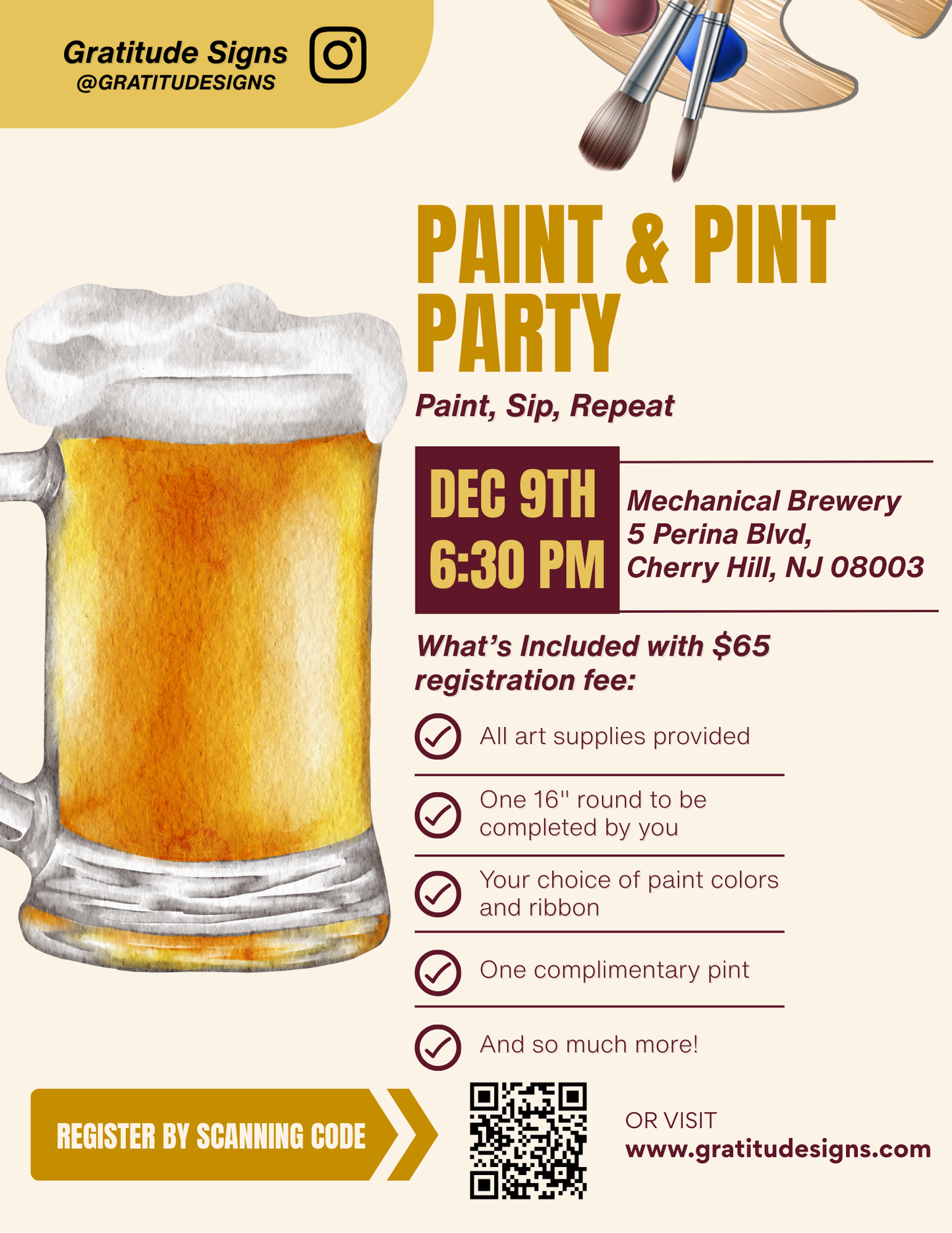 Paint and Pint PAY IN FULL