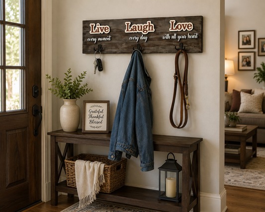 LIVE LAUGH LOVE - ENTRY COAT HANGER