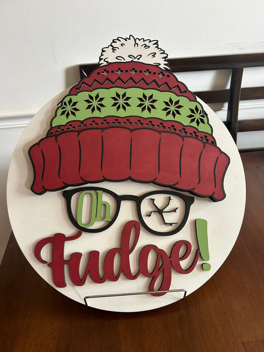 Oh Fudge! Handmade 3D 16" Round Decor
