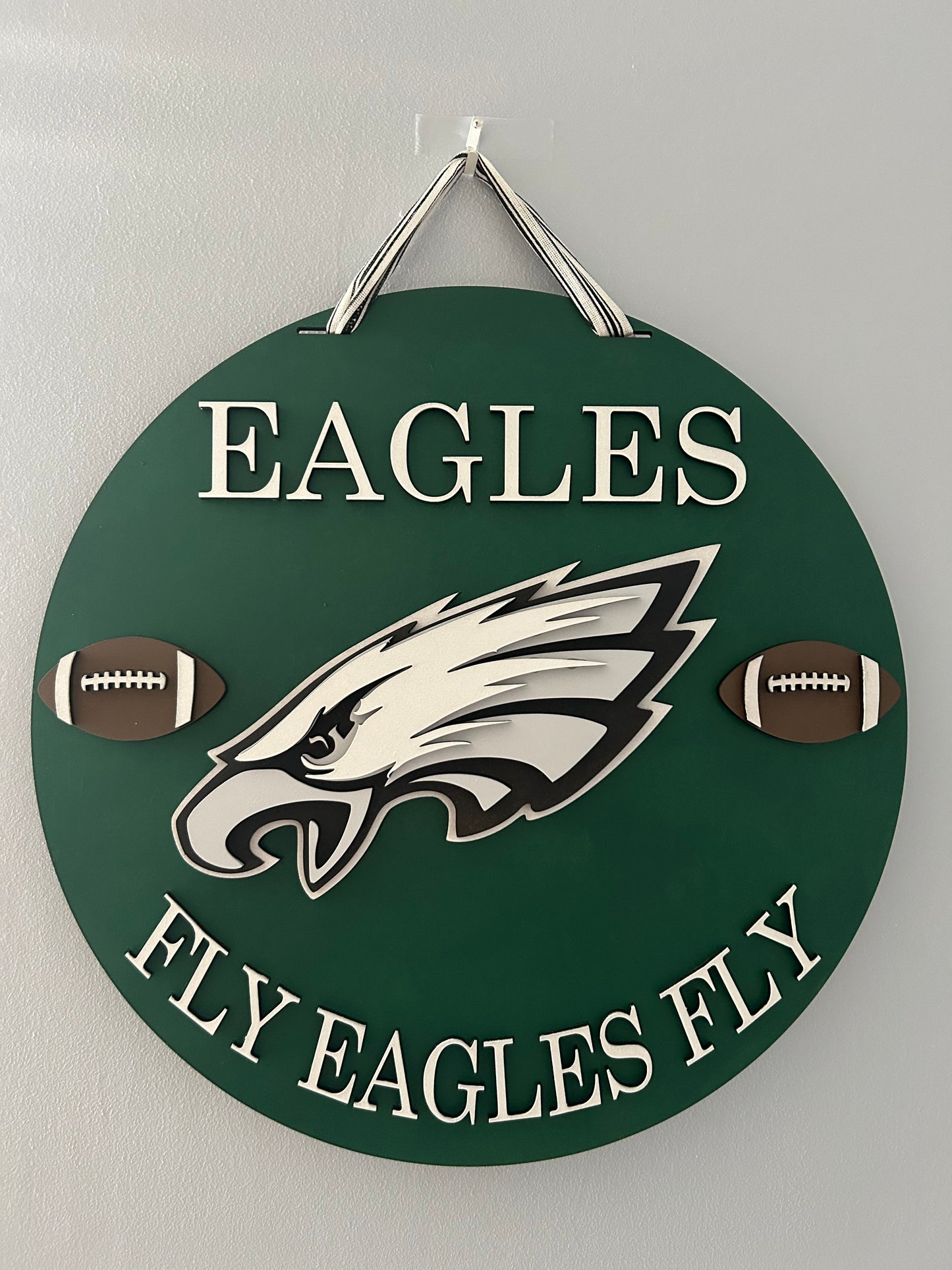 NEW! Custom Eagles, Handmade 3D 16" Round Decor
