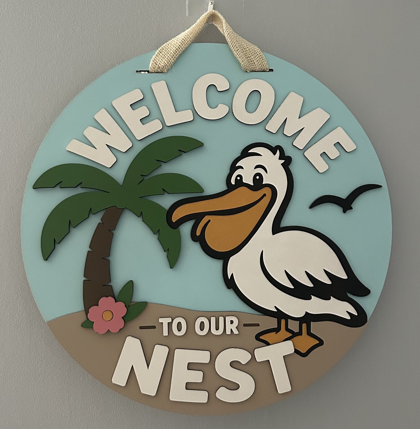 Pelican “Welcome to Our Nest” 3D Door Hanger